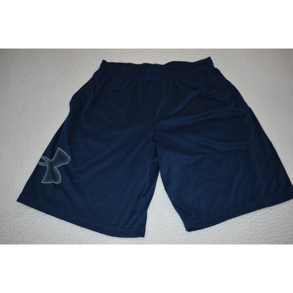 Under Armour Gym Shorts Mens Size Large With Pockets Performance Blue Basketball - Picture 2 of 4